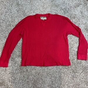 🩷Big ball sports men’s large red textured long sleeve